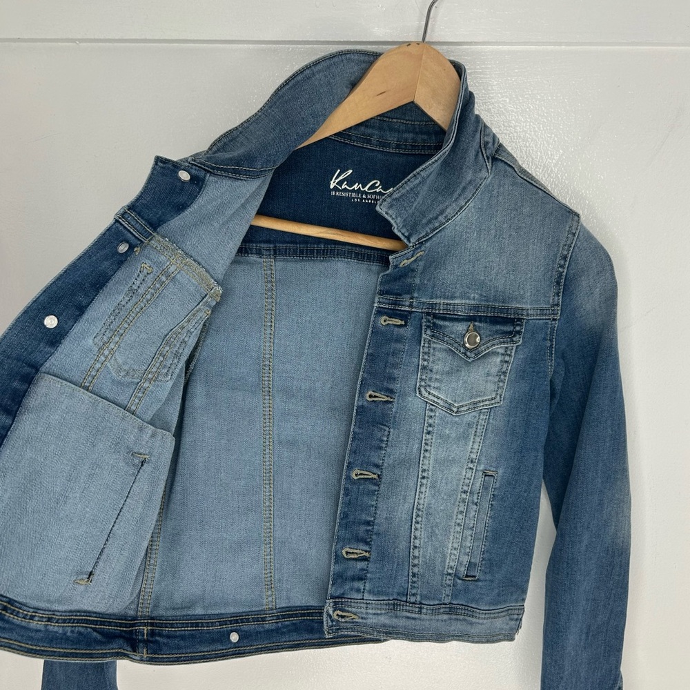 KanCan Los Angeles Denim Button Front Jean Jacket‎ Small Trucker KC7041/J-396 - Picture 9 of 13